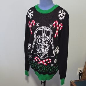 Star Wars Black Sweater with Green and Red Accents